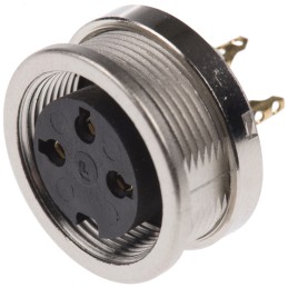 50 pcs - Lumberg 3 Pole Din Socket, DIN EN 60529, 5A, 250 V ac IP68, Female, Panel Mount