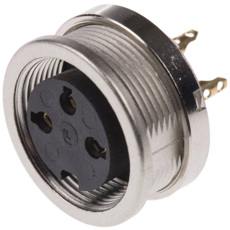 50 pcs - Lumberg 3 Pole Din Socket, DIN EN 60529, 5A, 250 V ac IP68, Female, Panel Mount