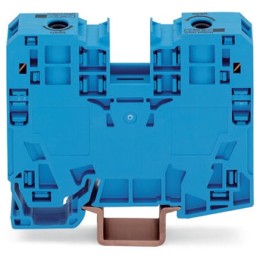 1 Pack of 1 - Wago 285 Series Blue Feed-Through Terminal, 35mm², Single-Level, Power Cage Clamp Termination, ATEX