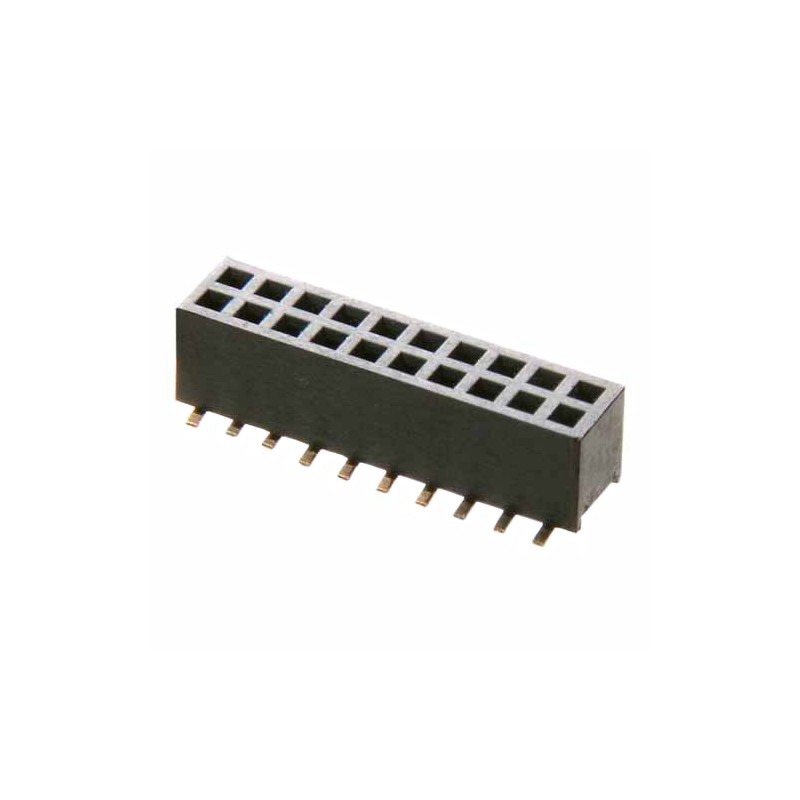 1 Pack of 1 - HARWIN M50 Series Straight Surface Mount PCB Socket, 20-Contact, 2-Row, 1.27mm Pitch, Solder Termination