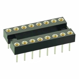 1 Pack of 1 - HARWIN, D2 2.54 mm, 7.62 mm Pitch Vertical 42 Way, Through Hole Standard Pin Open Frame IC Dip Socket, 1A