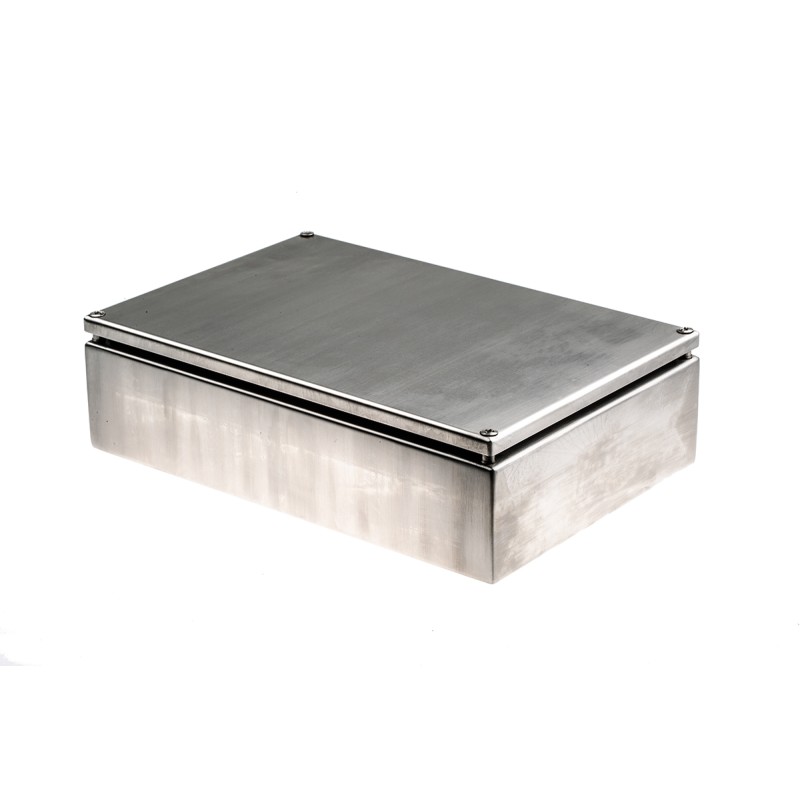 1 pcs - RS PRO 304 Stainless Steel Terminal Box, IP66, 300 mm x 200 mm x 80mm