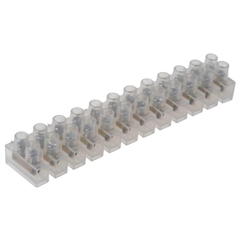 1 Pack of 10 - HellermannTyton Terminal Strip, 24A, Screw Termination