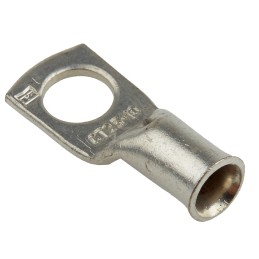 1 Pack of 10 - RS PRO Uninsulated Tubular Ring Terminal, M10 Stud Size to 25mm² Wire Size