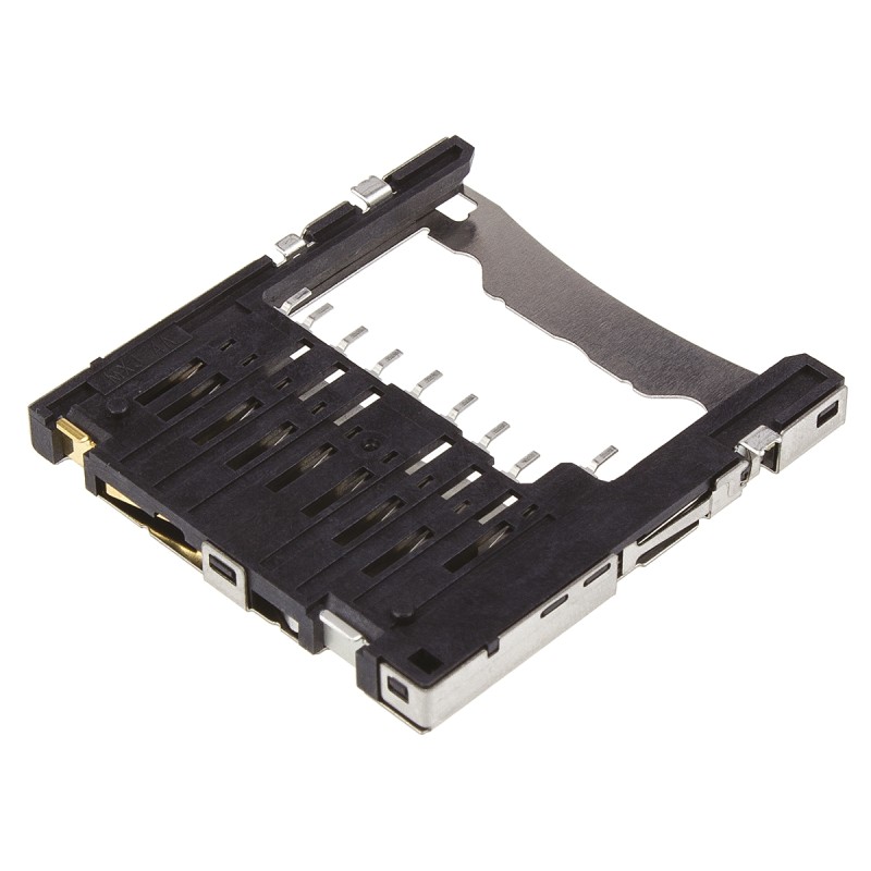 1 pcs - Molex, 501189 9 Way Right Angle SD Card Memory Card Connector With Solder Termination