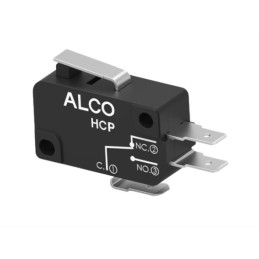 100 pcs - Short Lever Snap Action Micro Switch, Quick Connect Terminal, 16A, SPDT