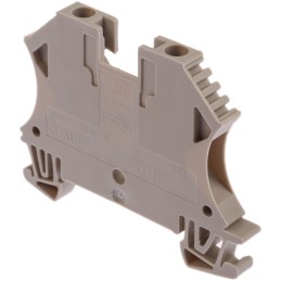 1 Pack of 10 - Weidmuller WDU Series Beige Feed Through Terminal Block, 4mm², Single-Level, Screw Termination, ATEX