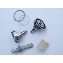 Fuel filter, disassembled, chrome-plated glass, 6mm