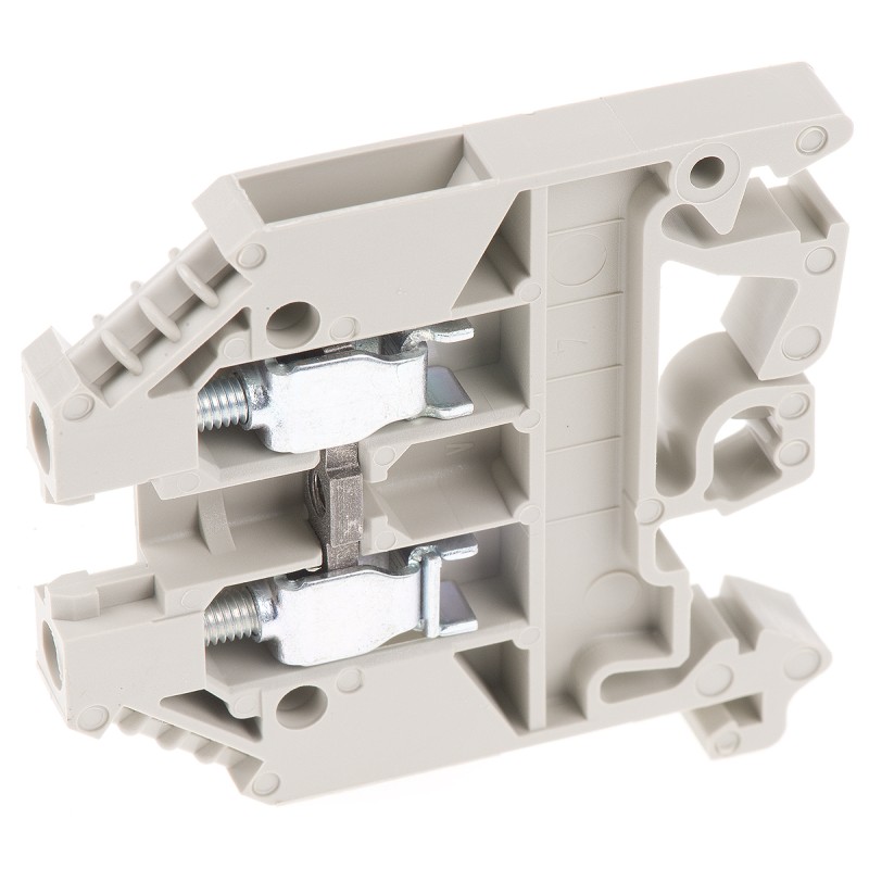 1 Pack of 10 - Wieland WK Series Grey Feed Through Terminal Block, Single-Level, Screw Termination