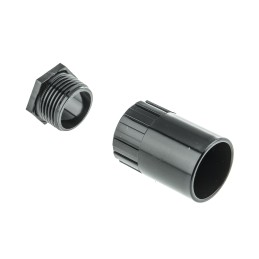 1 Pack of 10 - Schneider Electric Adapter, Conduit Fitting, 20mm Nominal Size, uPVC, Black