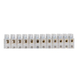 1 Pack of 10 - HellermannTyton Terminal Strip, 61A, Screw Termination