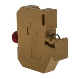 1 Pack of 10 - Weidmuller SAKS Series Yellow Fused DIN Rail Terminal, Single-Level, Screw Termination, Fused