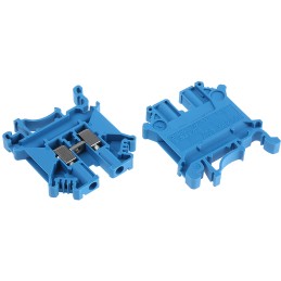 1 Pack of 10 - Phoenix Contact UK 5 N BU Series Blue Feed Through Terminal Block, 0.2 - 4mm², Single-Level, Screw Termination,