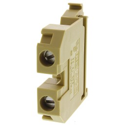 1 Pack of 10 - Weidmuller SAK Series Beige Feed Through Terminal Block, 10mm², Single-Level, Screw Termination
