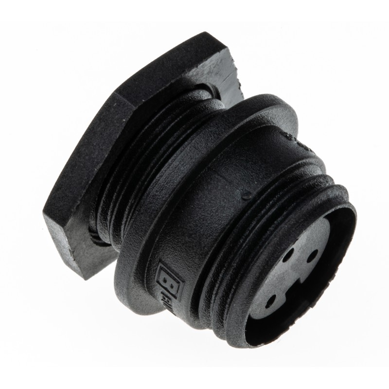 1 pcs - Bulgin Circular Connector, 3 Contacts, Front Mount, Miniature Connector, Socket, Female, IP68, Buccaneer 400 Series