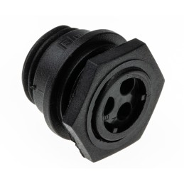 1 pcs - Bulgin Circular Connector, 3 Contacts, Front Mount, Miniature Connector, Socket, Female, IP68, Buccaneer 400 Series