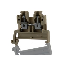 1 Pack of 10 - Weidmuller SAK Series Beige Feed Through Terminal Block, 2.5mm², Single-Level, Screw Termination