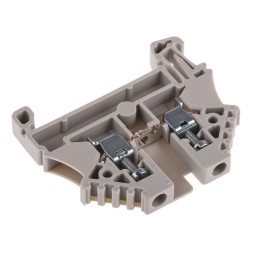 1 Pack of 10 - Weidmuller WDU Series Brown Feed Through Terminal Block, 2.5mm², Single-Level, Screw Termination, ATEX, IECEx