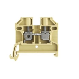 1 Pack of 10 - Weidmuller SAK Series Beige Feed Through Terminal Block, 2.5mm², Single-Level, Screw Termination, Fused, ATEX, IE