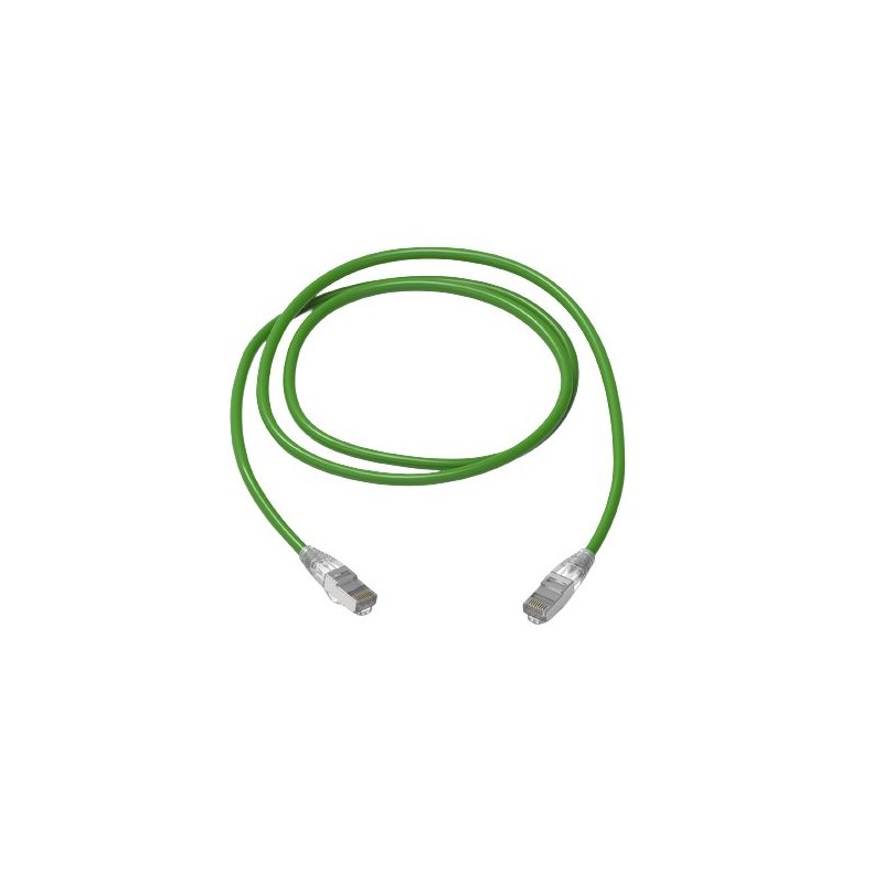 1 pcs - Amphenol Industrial Cat6a RJ45 to RJ45 Ethernet Cable, S/FTP, Green, 7m
