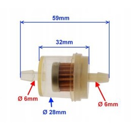 Mz simson jawa romet wsk fuel filter 6mm paper