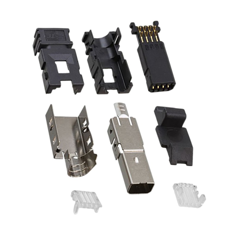1 pcs - TE Connectivity, Type I Cable Mount Mini I/O Connector Plug, 8 Way, Shielded
