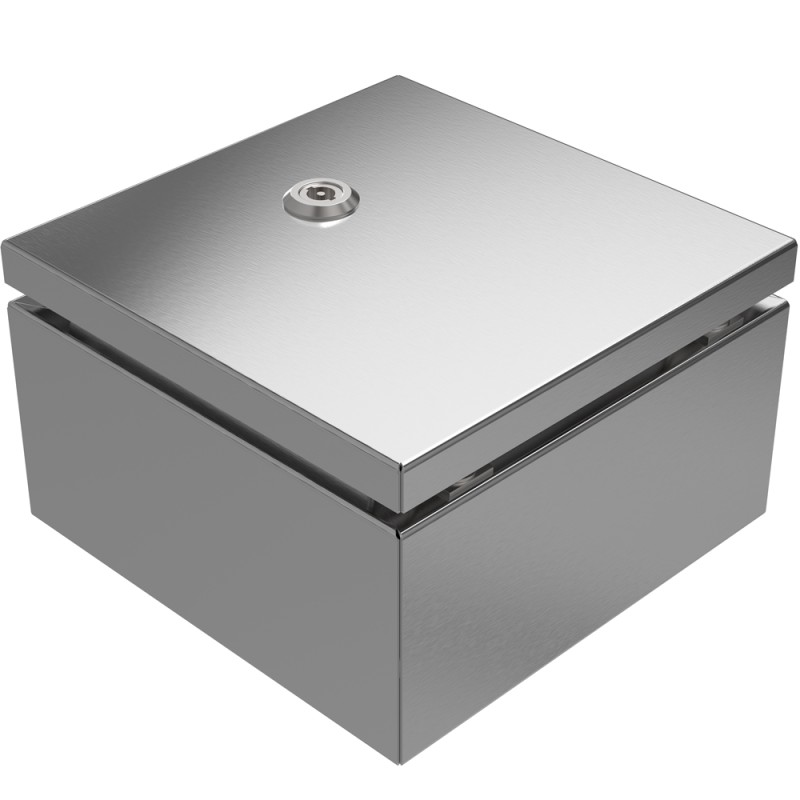 1 pcs - RS PRO 304 Stainless Steel Wall Box, IP66, IP69, 200 mm x 200 mm