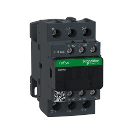 1 pcs - Schneider Electric LC1D Series Contactor, 208 V ac Coil, 3-Pole, 50 A, 18.5 kW, 3NO, 300 V dc, 690 V ac
