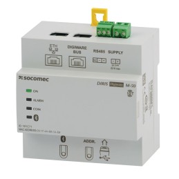 1 pcs - Socomec Serial Device Server, 2 Ethernet Port, 1 Serial Port, RS485 Interface, 115.2kbit/s Baud Rate