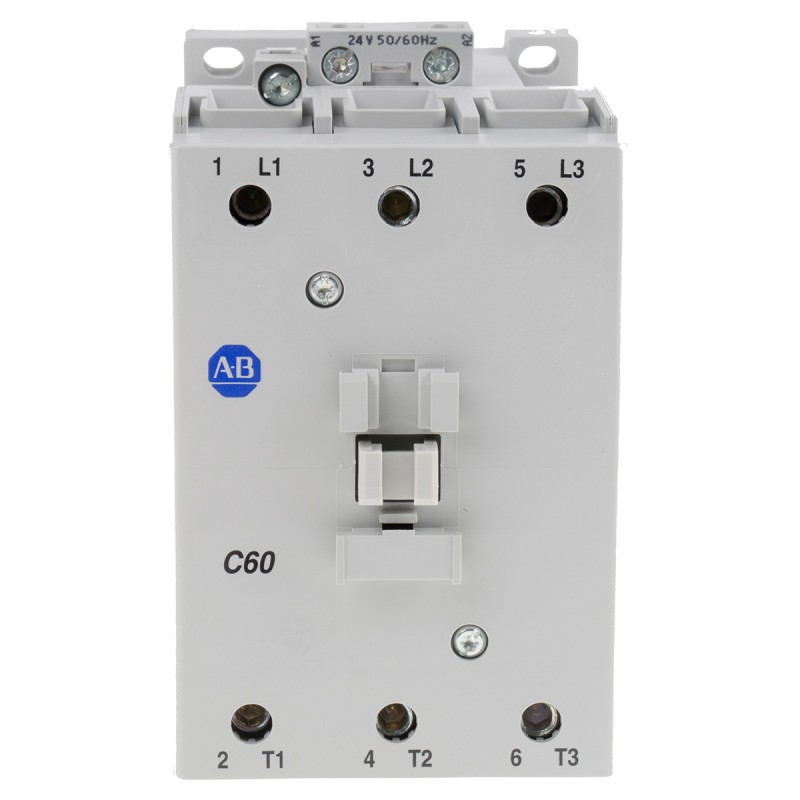 1 pcs - Allen Bradley 100C Series Contactor, 24 V ac Coil, 3-Pole, 60 A, 32 kW, 3NO, 690 V ac