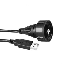 1 pcs - Bulgin Cable, Male USB B to Male USB A, 2m