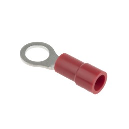 1 Pack of 100 - RS PRO Insulated Ring Terminal, M5 Stud Size, 0.5mm² to 1.5mm² Wire Size, Red