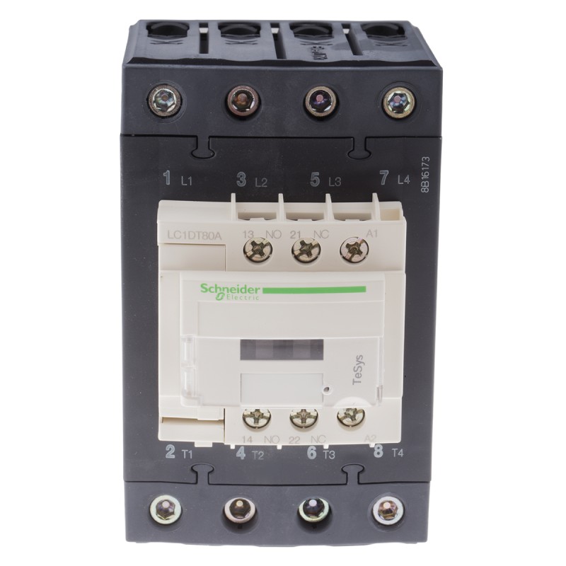 1 pcs - Schneider Electric LC1D Series Contactor, 230 V ac Coil, 4-Pole, 80 A, 4NO, 690 V ac