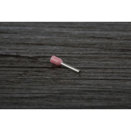 1 Pack of 100 - RS PRO Insulated Crimp Bootlace Ferrule, 8mm Pin Length, 1.1mm Pin Diameter, 0.34mm² Wire Size, Pink