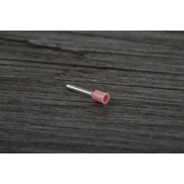 1 Pack of 100 - RS PRO Insulated Crimp Bootlace Ferrule, 8mm Pin Length, 1.1mm Pin Diameter, 0.34mm² Wire Size, Pink