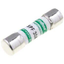 1 pcs - Littelfuse 30A F Melamine Cartridge Fuse, 10 x 38mm