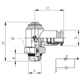 1 Bag of 10 - RS PRO Threaded Flow Regulator x 8mm Tube Outlet Port