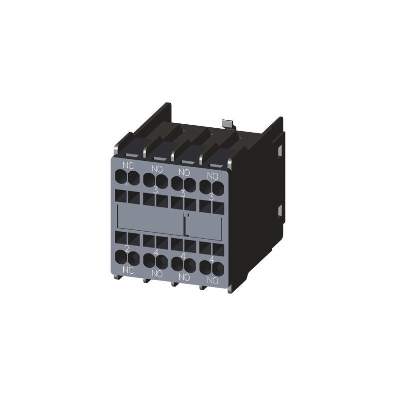 1 pcs - Siemens Auxiliary Contact, 4 Contact, 1NC + 3NO, Snap-On, Sirius Innovation