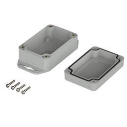 1 pcs - Bopla Euromas X Series Light Grey ABS Enclosure, IP66, IP68, IK07, Flanged, Light Grey Lid, 90 x 60 x 39.9mm