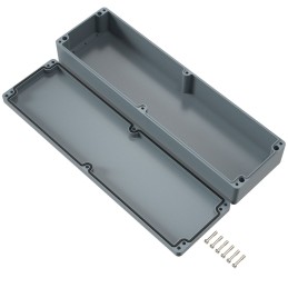 1 pcs - Rose Polyester Standard Series Grey Glass Fibre Reinforced Polyester Enclosure, IP66, IK08, Grey Lid, 160 x 560 x 91mm