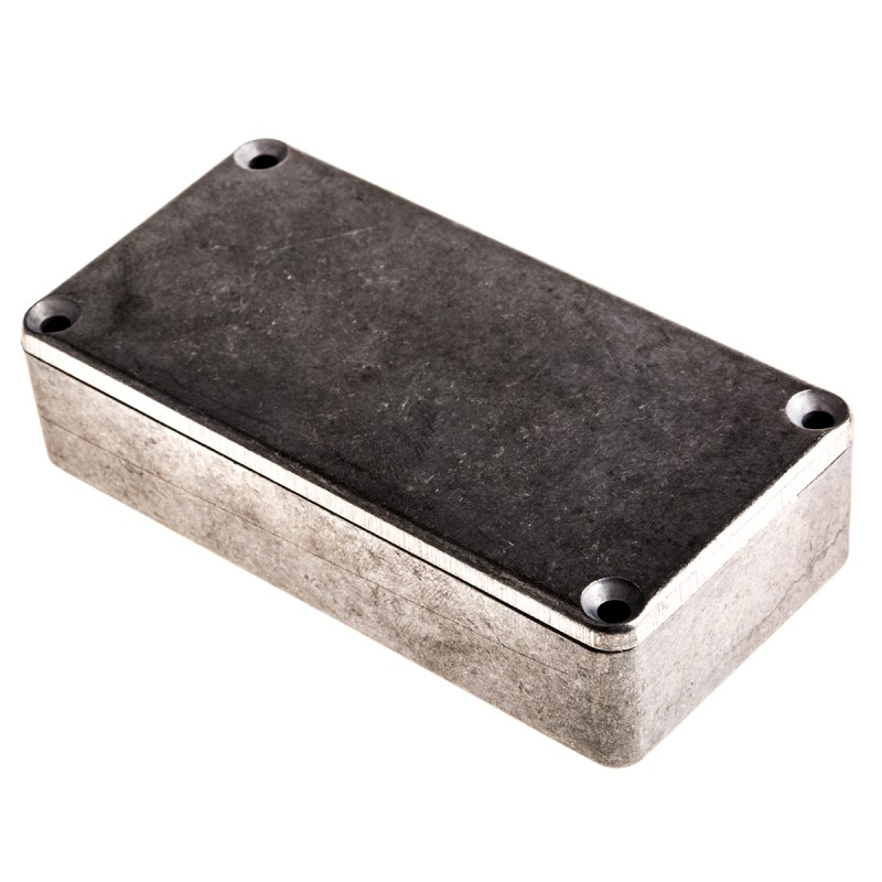 1 pcs - Hammond 1590 Series Natural Die Cast Aluminium Enclosure, IP54, Natural Lid, 100 x 50 x 25.5mm
