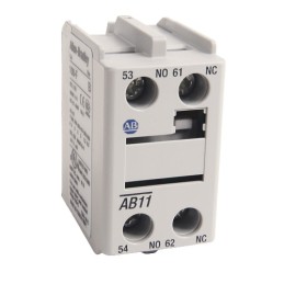 1 pcs - Allen Bradley Auxiliary Contact, 2 Contact, 1NC + 1NO, Front Mount