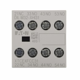 1 pcs - Eaton Auxiliary Contact, 4 Contact, 1NC + 3NO, Front Mount, DILM