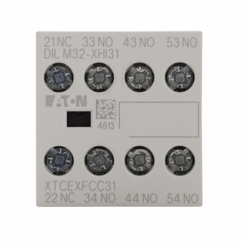 1 pcs - Eaton Auxiliary Contact, 4 Contact, 1NC + 3NO, Front Mount, DILM