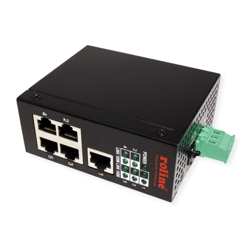 1 pcs - Roline 21.13.1155, Unmanaged 5 Port Switch