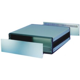 1 pcs - nVent SCHROFF Grey Aluminium Back Plane, 3U, 42HP, Ventilated, 452.1 x 172.9mm