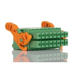 50 pcs - Phoenix Contact 3.5mm Pitch 16 Way Horizontal Pluggable Terminal Block, Plug, Cable Mount, Spring Cage Termination