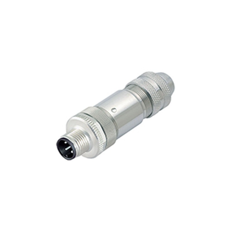 50 pcs - Binder Circular Connector, 4 Contacts, Cable Mount, M12 Connector, Plug, Male, IP67, 713 Series