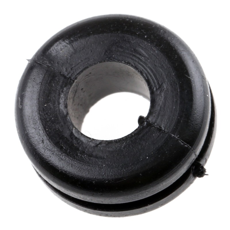 1 Bag of 100 - HellermannTyton Black PVC 10mm Cable Grommet for Maximum of 6mm Cable Dia.