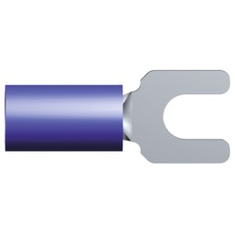 1 Pack of 1000 - TE Connectivity, PIDG Insulated Crimp Spade Connector, 1mm² to 2.6mm², 16AWG to 14AWG, M3.5 Stud Size Nylon, Bl